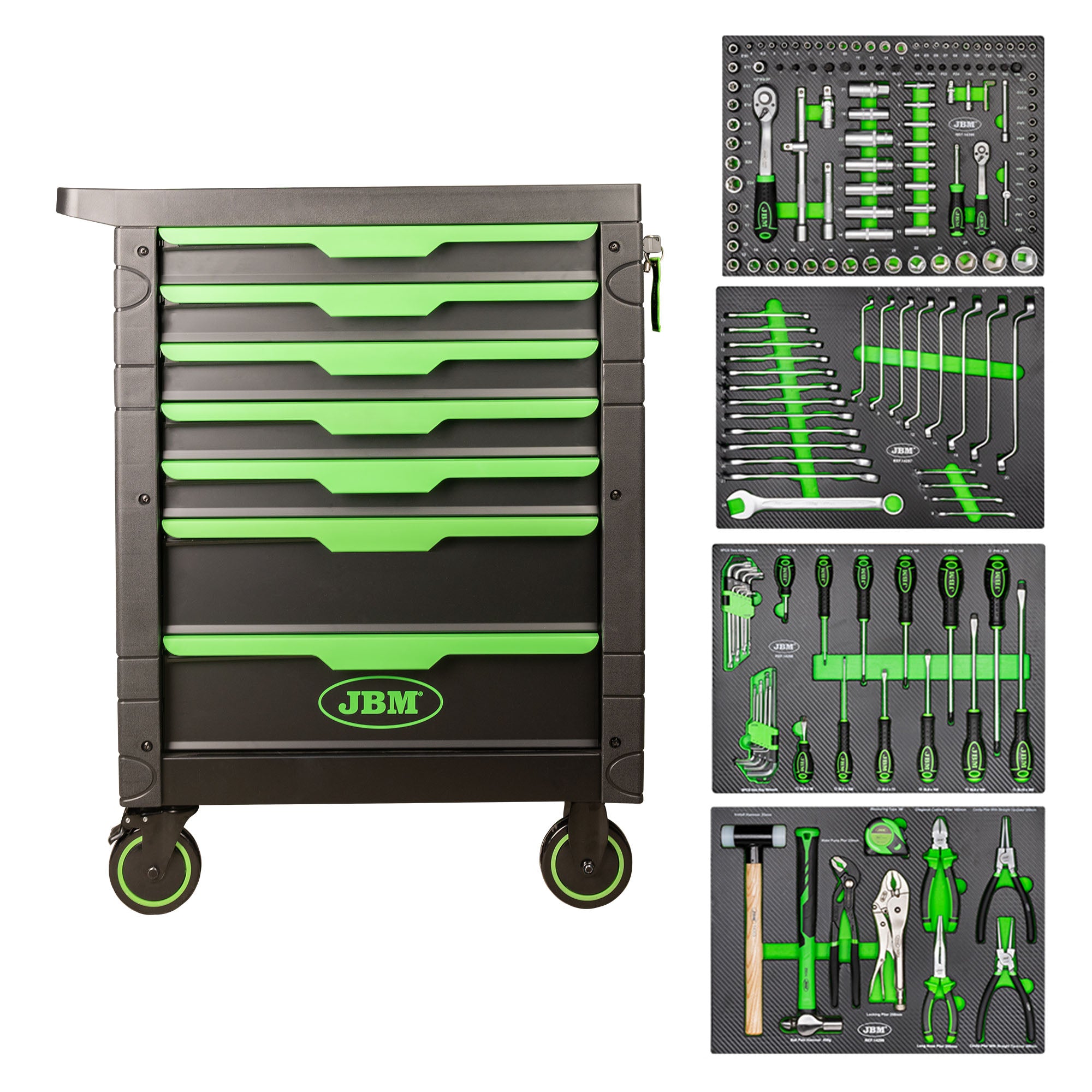 JBM 7 Drawer Tool Trolley (Tools Included)