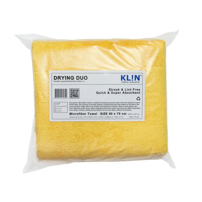 Klin Korea Large Duo Drying Towel - Yellow