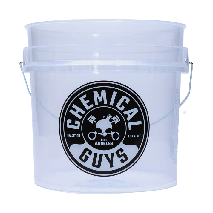 Chemical Guys Heavy Duty Detailing Bucket with Logo 4.5 Gal - Clear